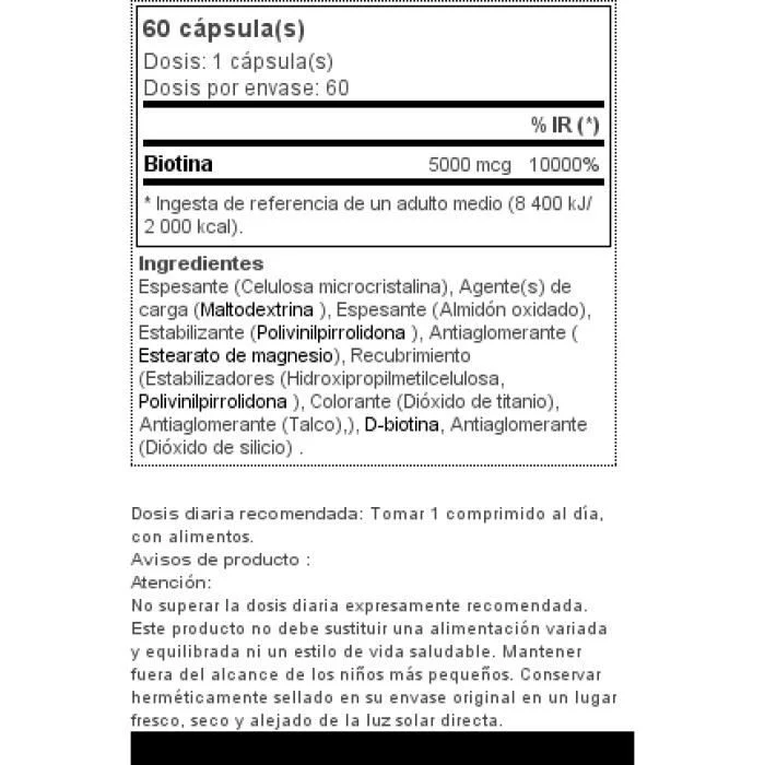 Biotina (60 caps) | Prozis - Image 2