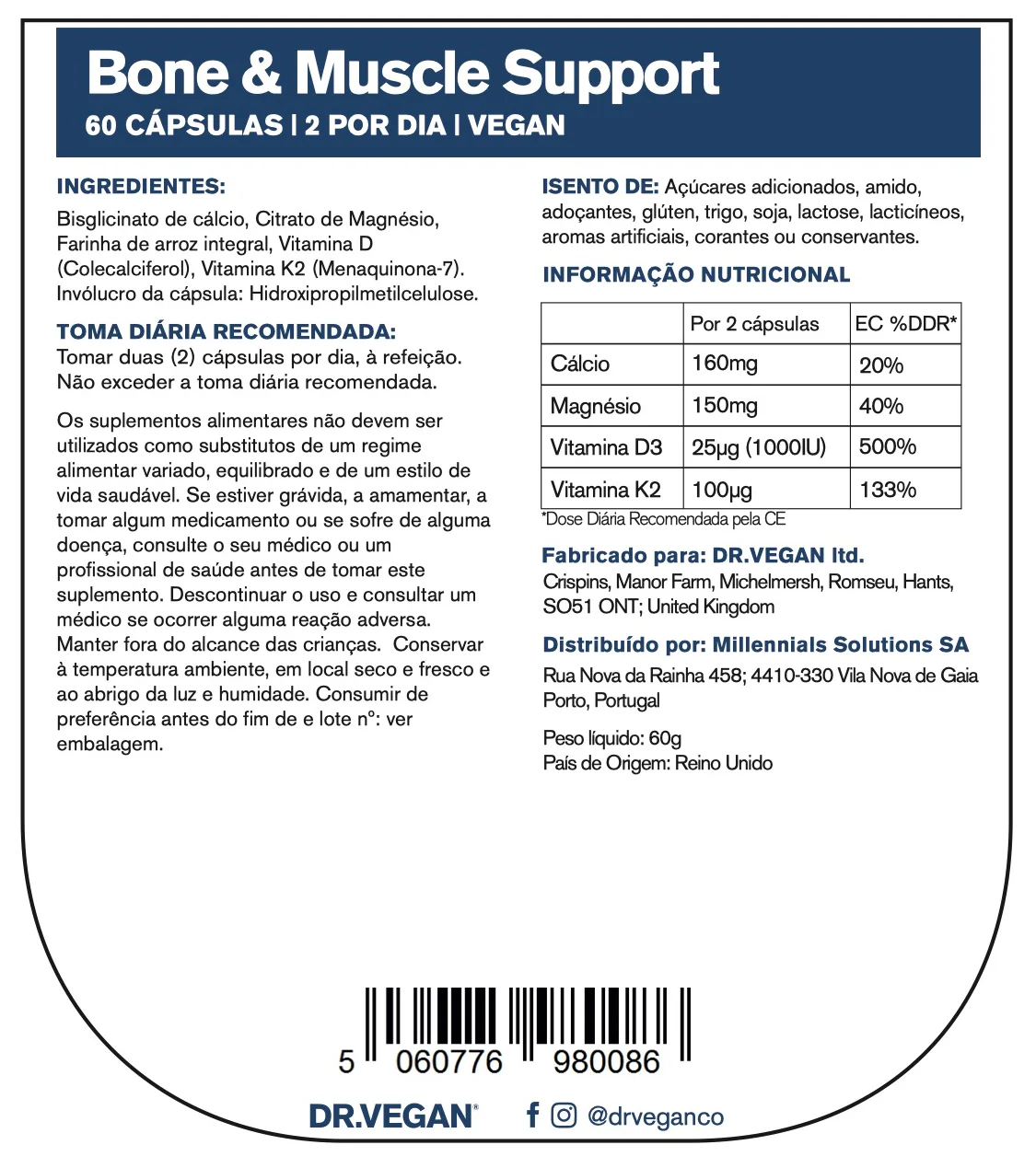 DR VEGAN Bone & Muscle Support x60 - Image 7