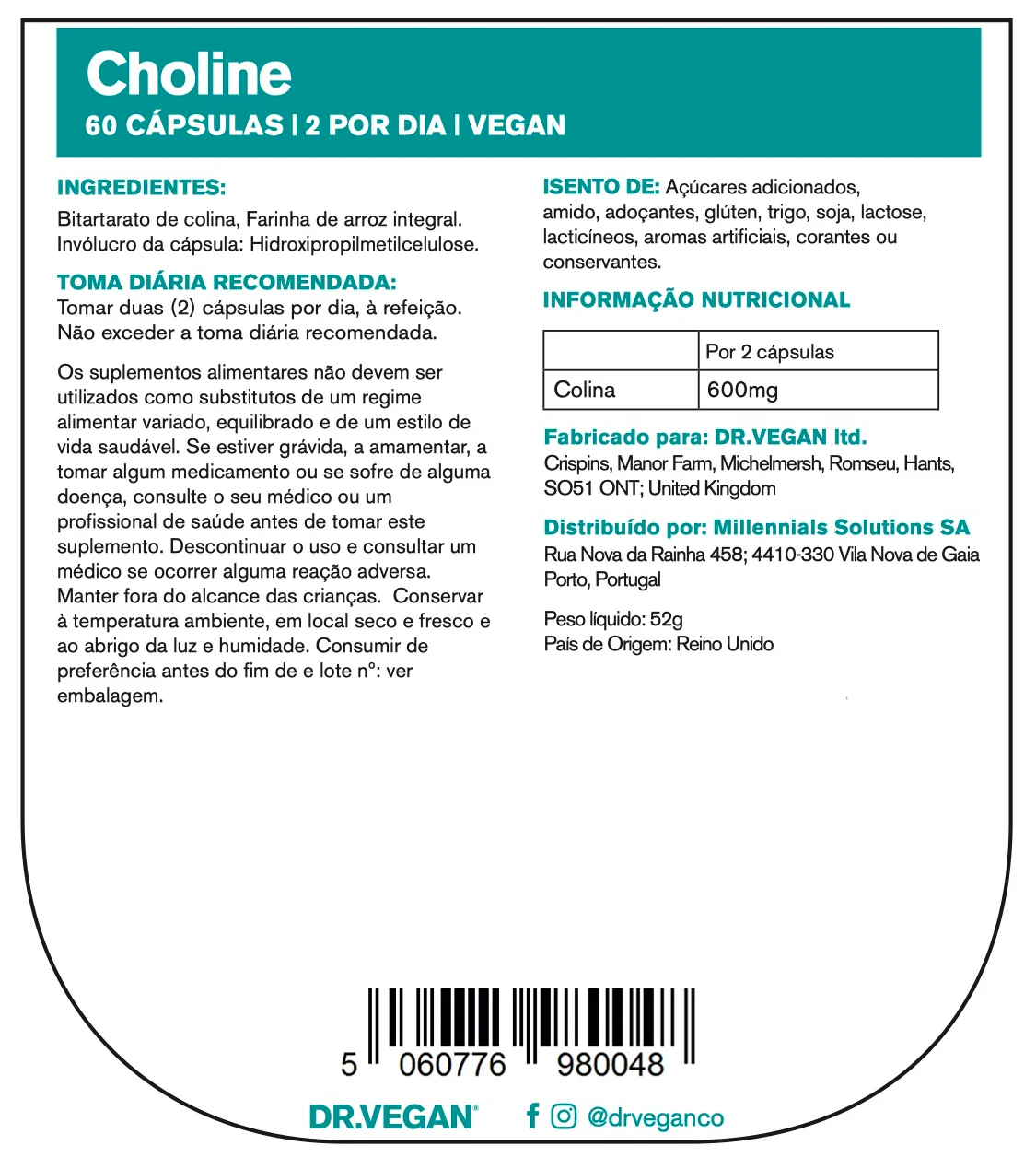 DR VEGAN Choline x60 - Image 6
