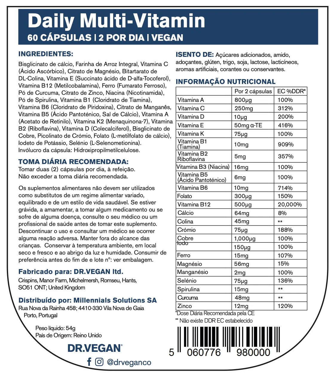 DR VEGAN Daily Multi-Vitamin x60 - Image 7