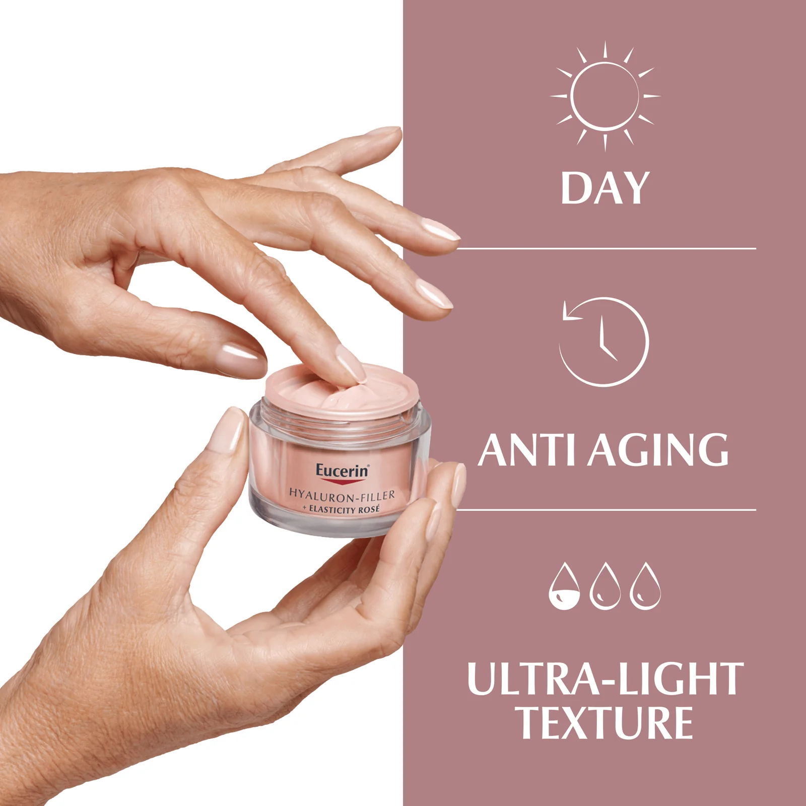 Eucerin Hyaluron-Filler + Elasticity Creme de Dia Rosé FPS30 50 ml (1,69 fl oz) - Image 3