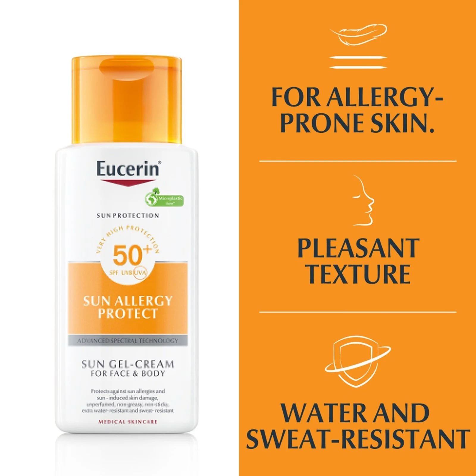 Eucerin Sun Allergy Protect Gel-Creme FPS50+ 150 ml (5,07 fl oz) - Image 3