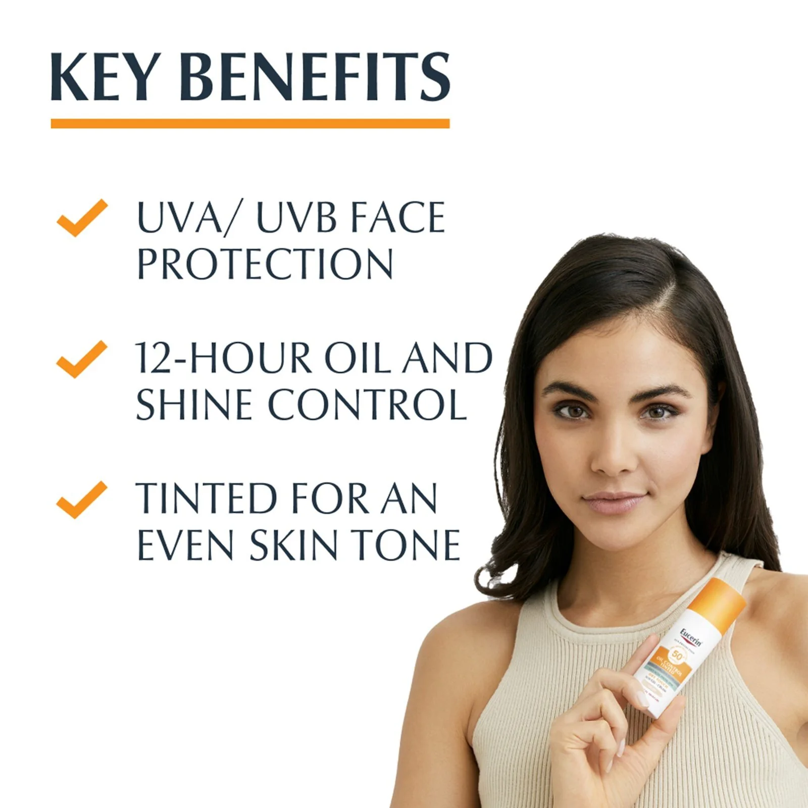 Eucerin Sun Oil Control Gel-Creme com Cor Toque Seco FPS50+ Leve 50ml (1,69 fl oz) - Image 2