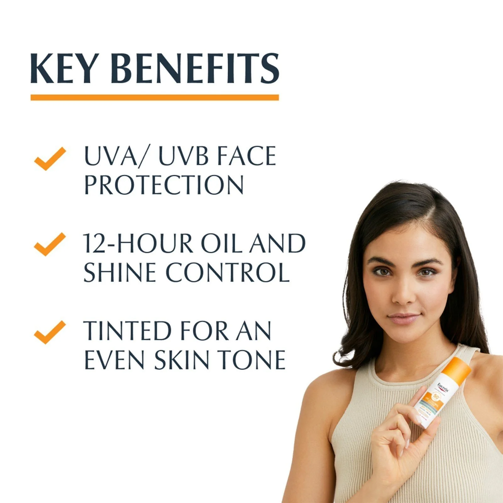 Eucerin Sun Oil Control Gel-Creme com Cor Toque Seco FPS50+ Médio 50ml (1,69 fl oz) - Image 2