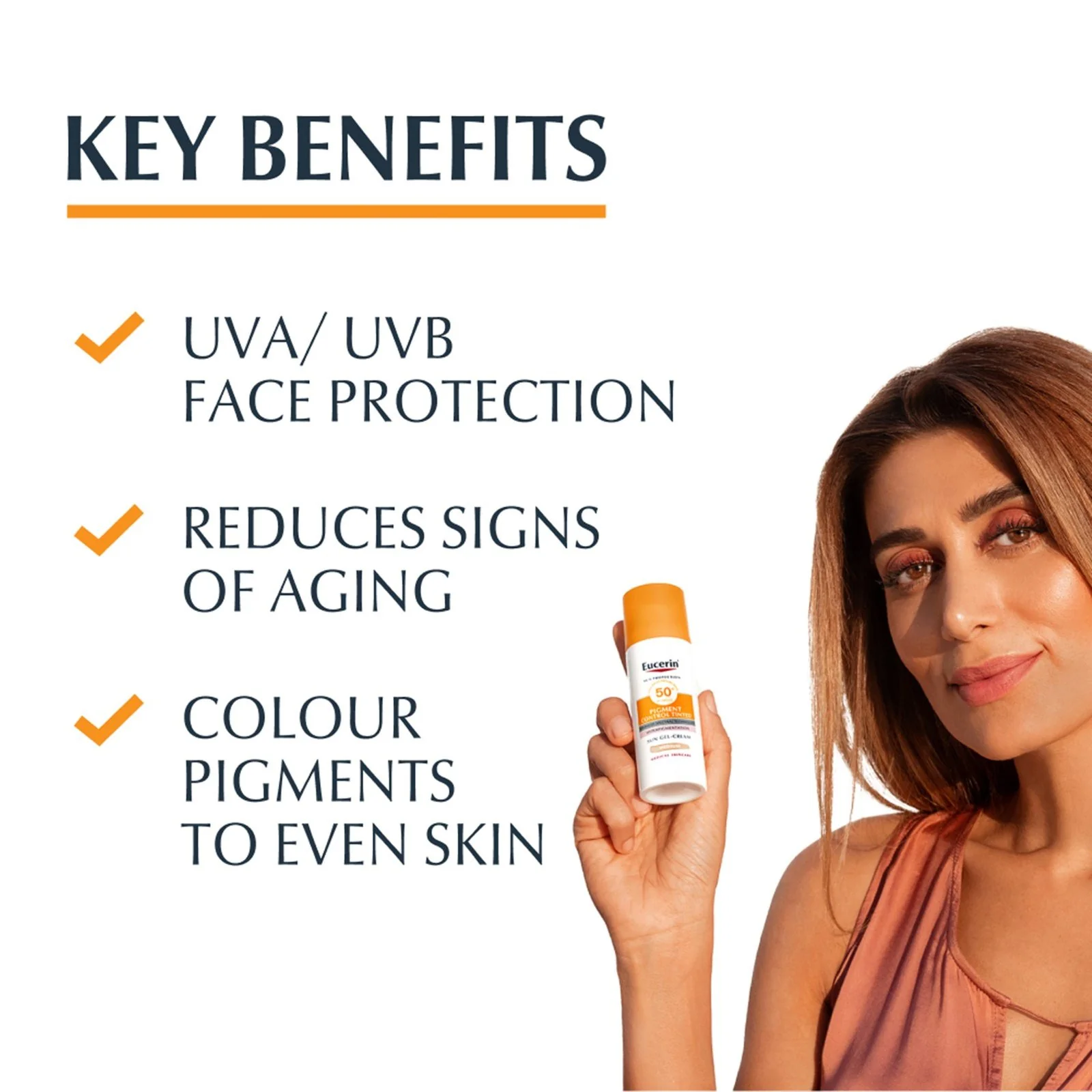 Eucerin Sun Photoaging Control Gel-Creme com Cor FPS50+ Médio 50ml (1,69 fl oz) - Image 3