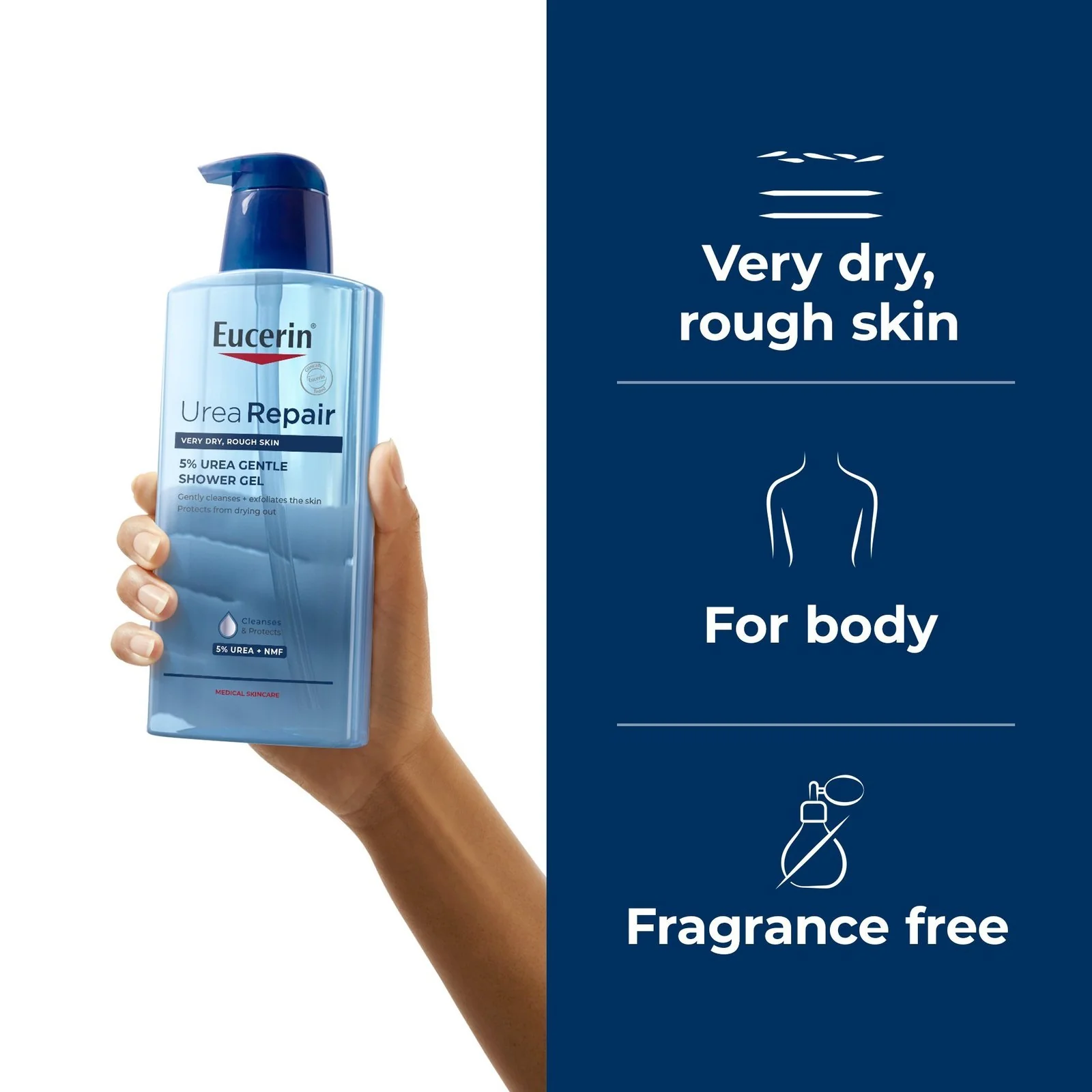 Eucerin UreaRepair Gel de Banho Suave 5% Ureia 400ml (13,5 fl oz) - Image 3