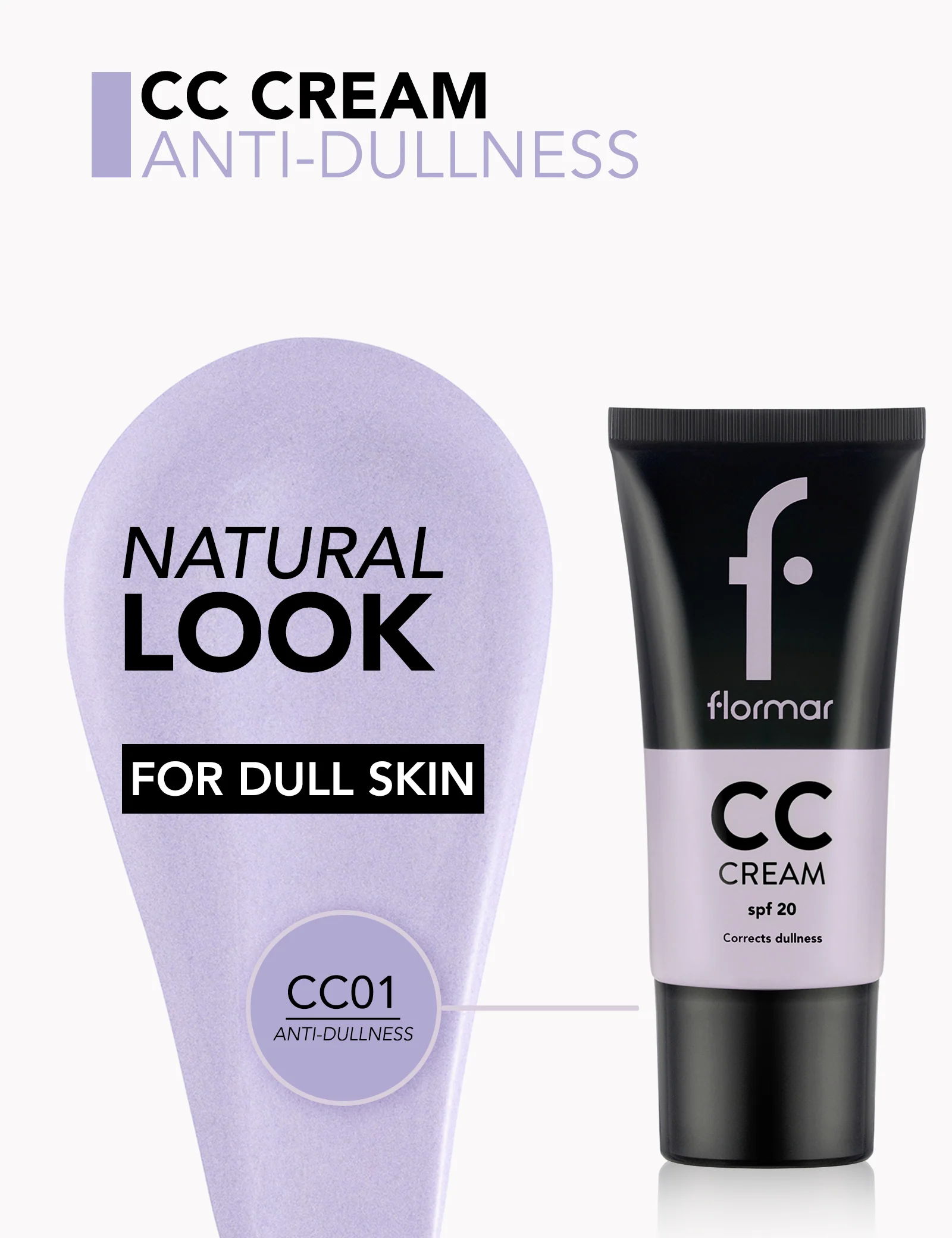 Flormar Cc Cream 01 Lilas Anti-Dullness - Image 4