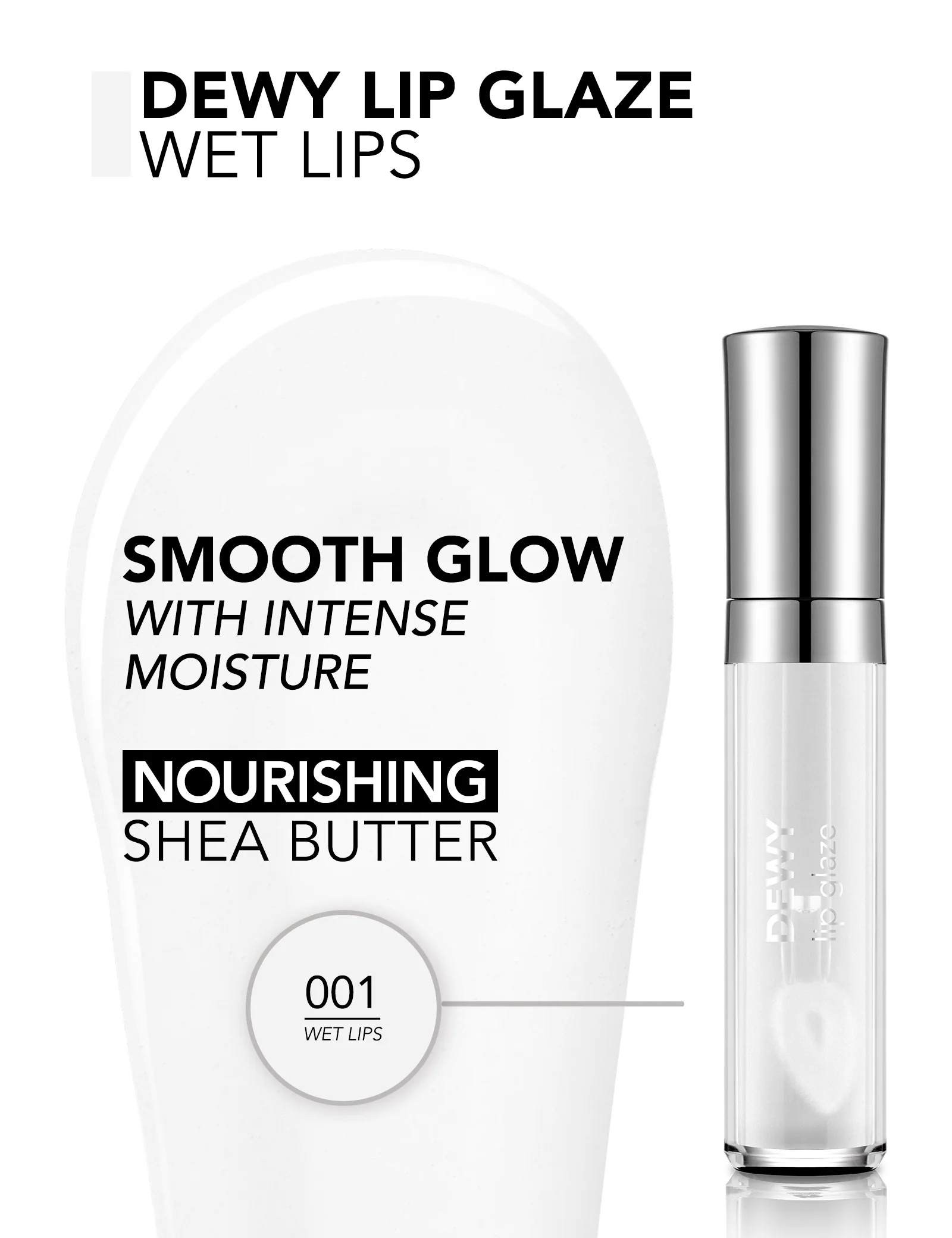 Flormar Dewy Lip Glaze 01 Wet Lips - Image 5