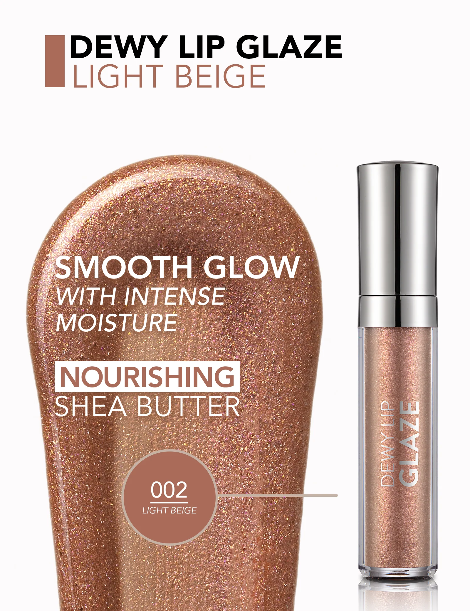 Flormar Dewy Lip Glaze 02 Light Beige - Image 4