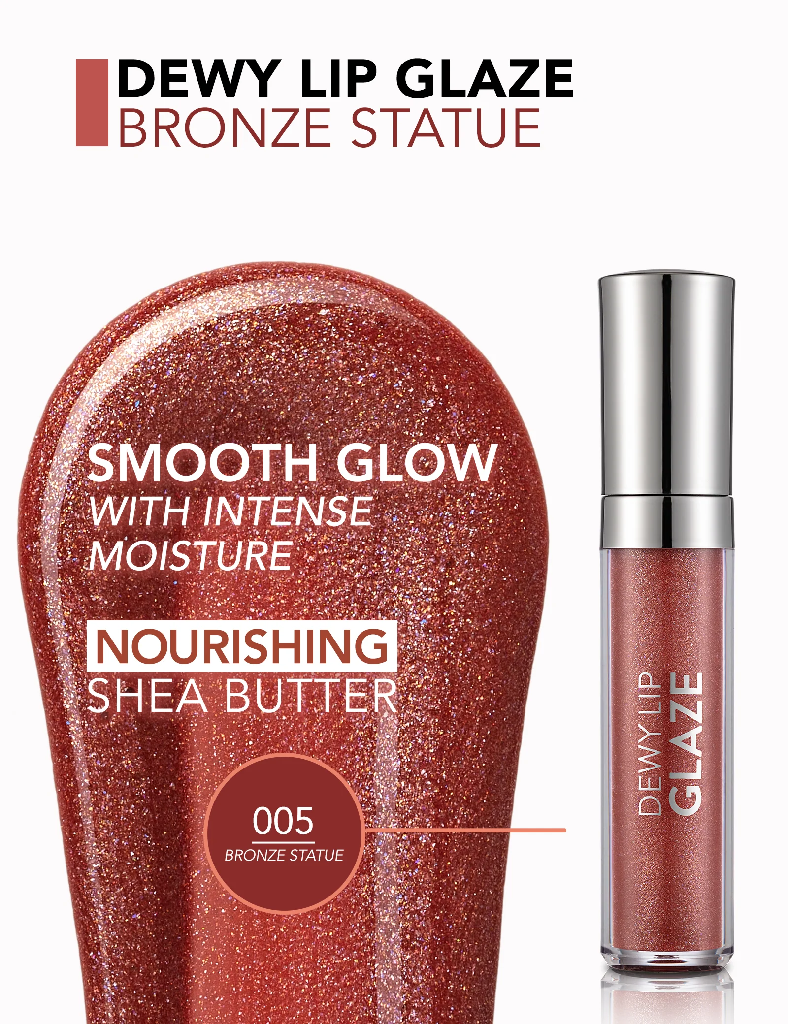 Flormar Dewy Lip Glaze 05 Bronze Statue - Image 4