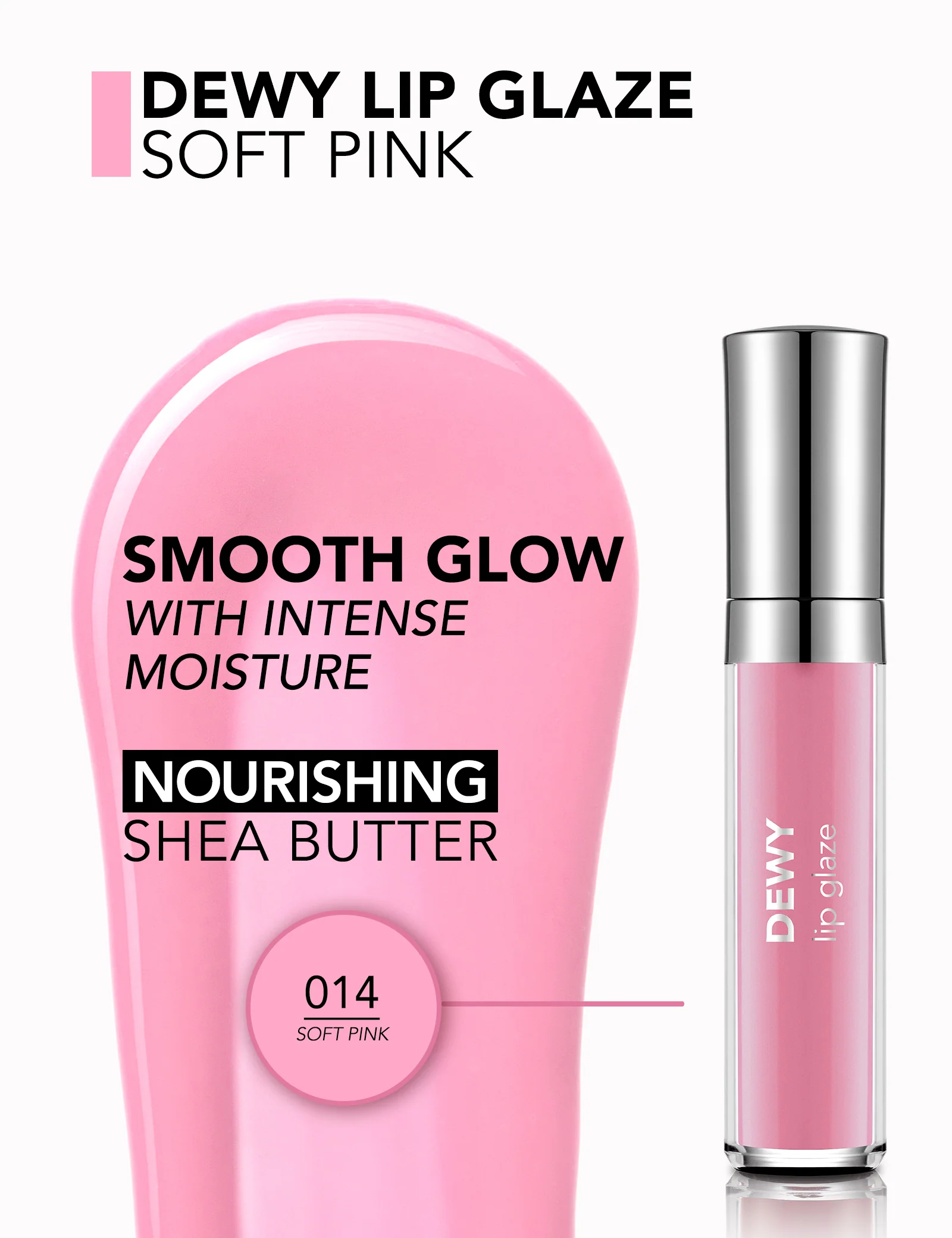 Flormar Dewy Lip Glaze 14 Soft Pink - Image 5