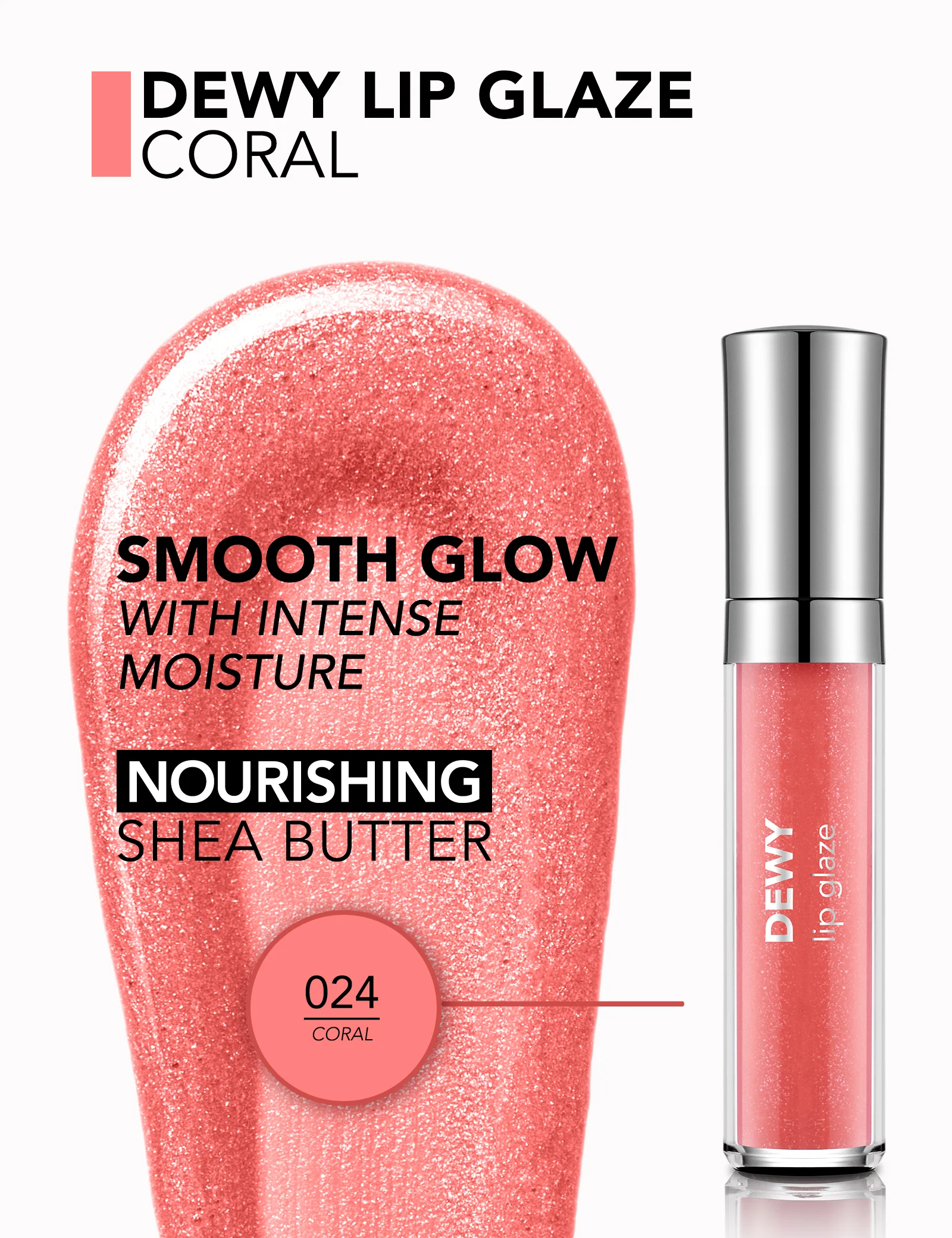 Flormar Dewy Lip Glaze 24 Coral - Image 5