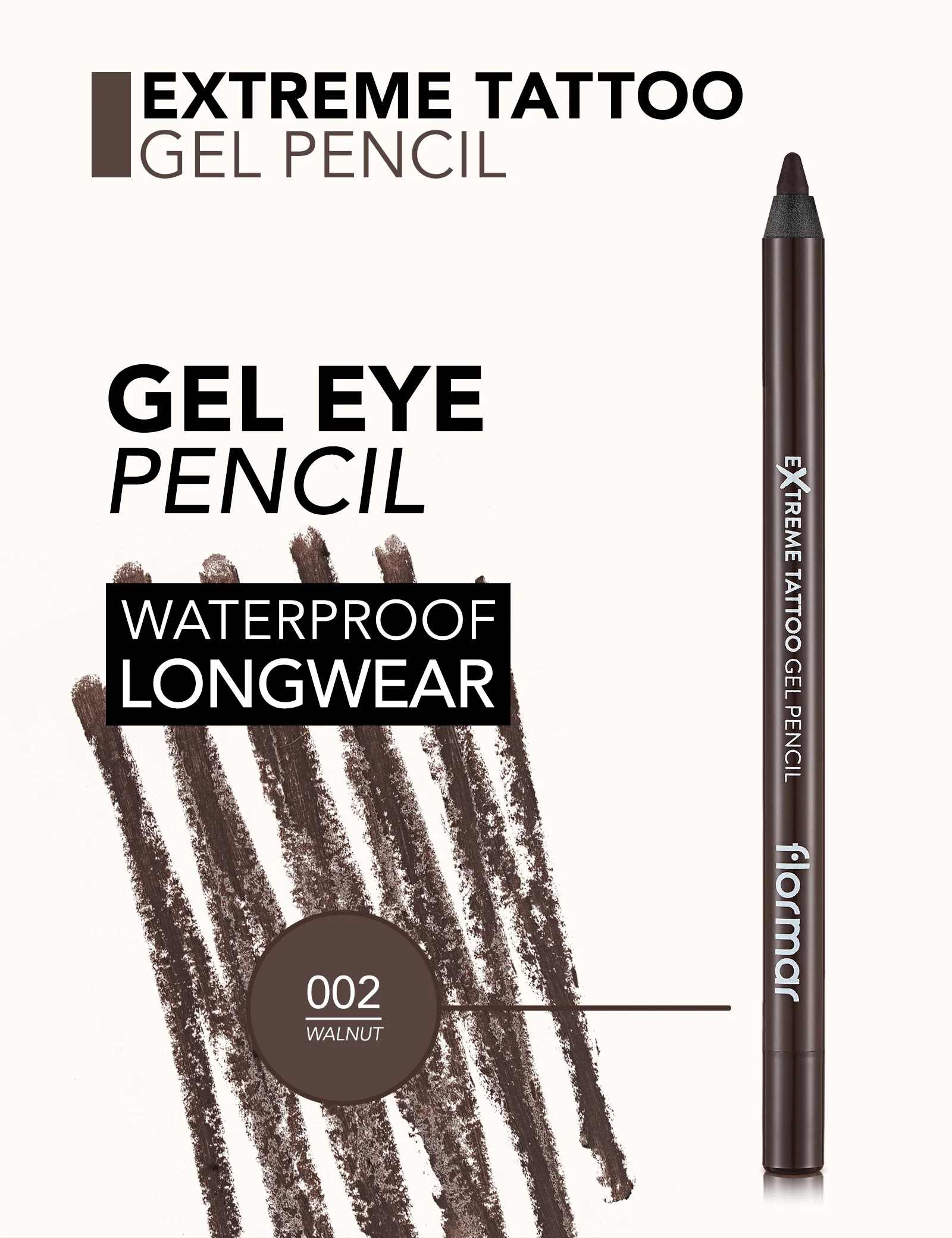 Flormar Extreme Tattoo Gel - 02 Walnut - Image 5
