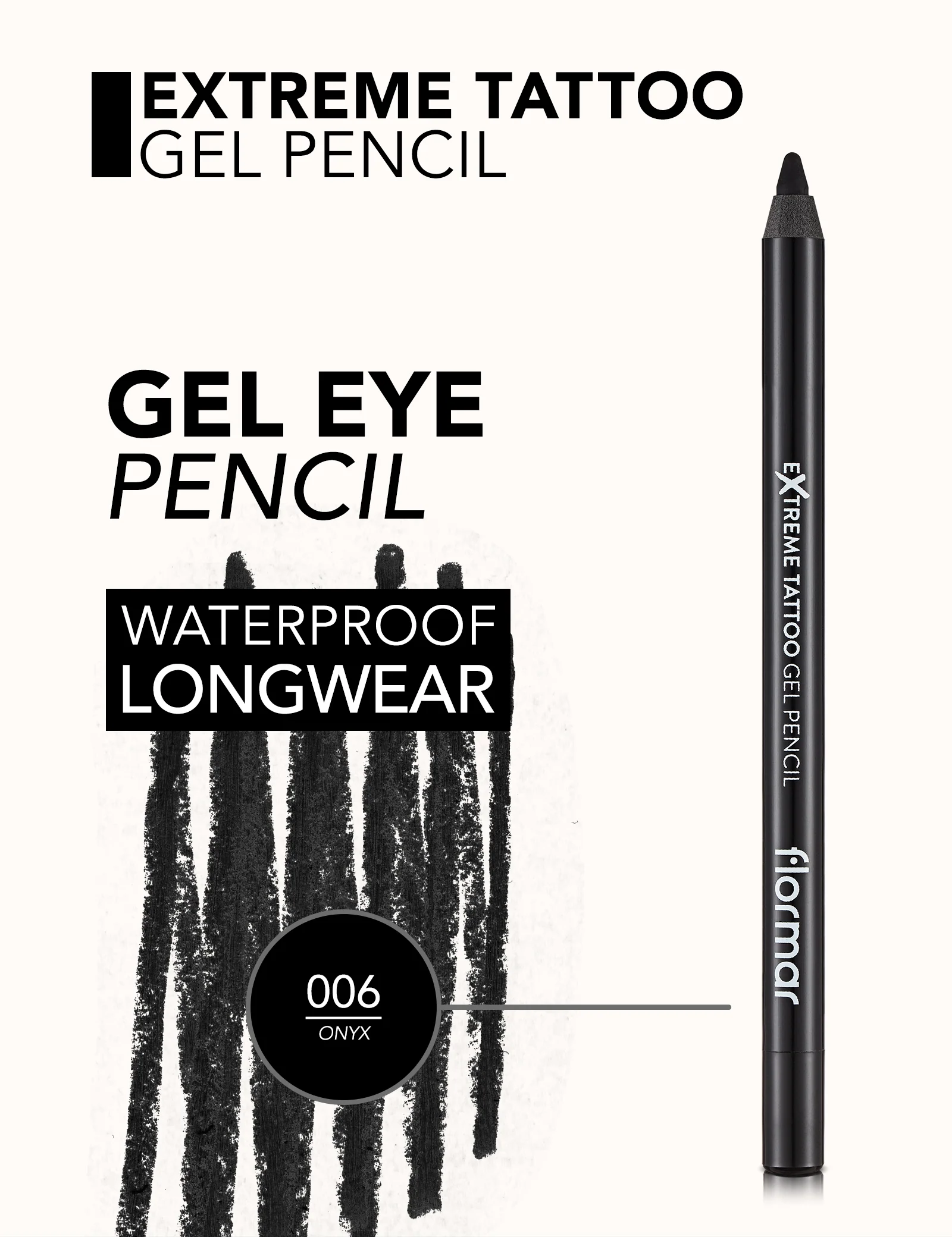Flormar Extreme Tattoo Gel - 06 Onyx - Image 7