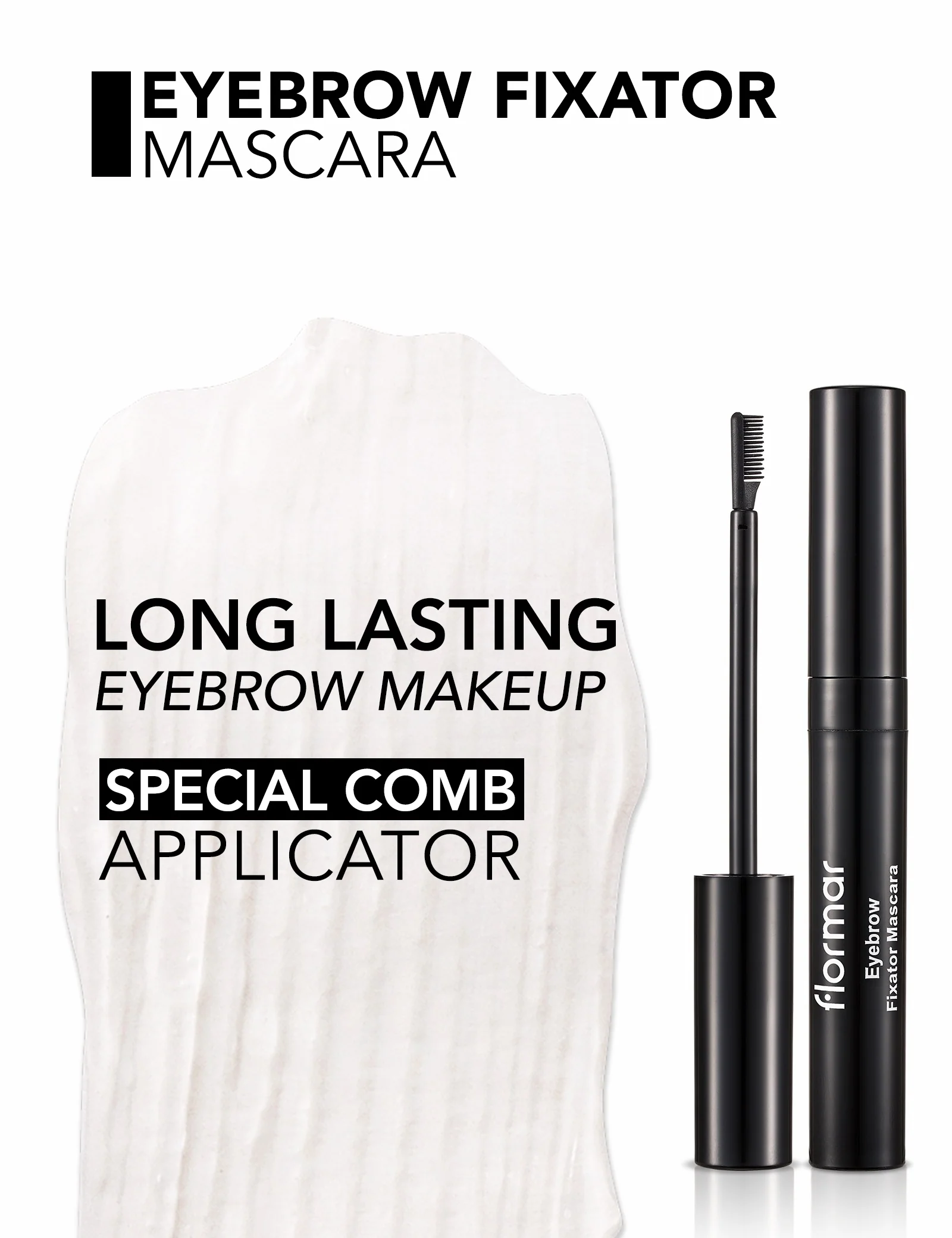 Flormar Eyebrow Fixator Mascara - Image 6