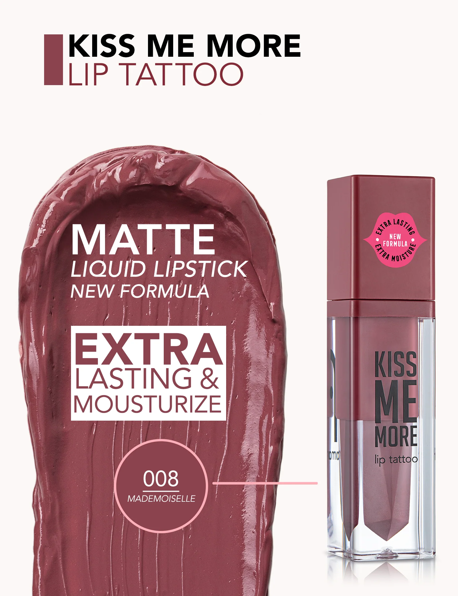 Flormar Kiss Me More Lip Tattoo 08 Madmoislle - Image 4
