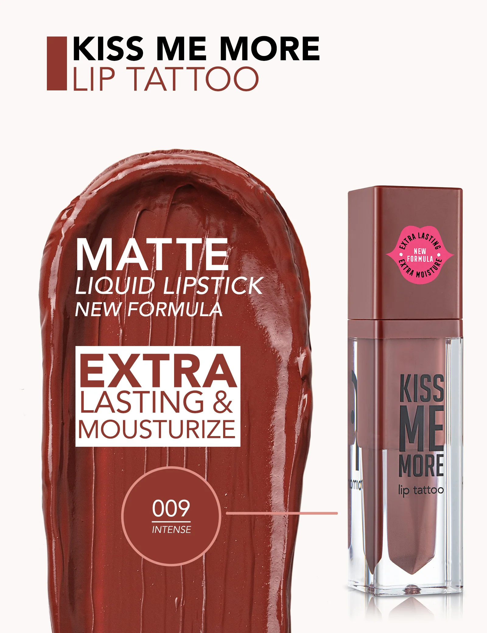 Flormar Kiss Me More Lip Tattoo 09 Intense - Image 4