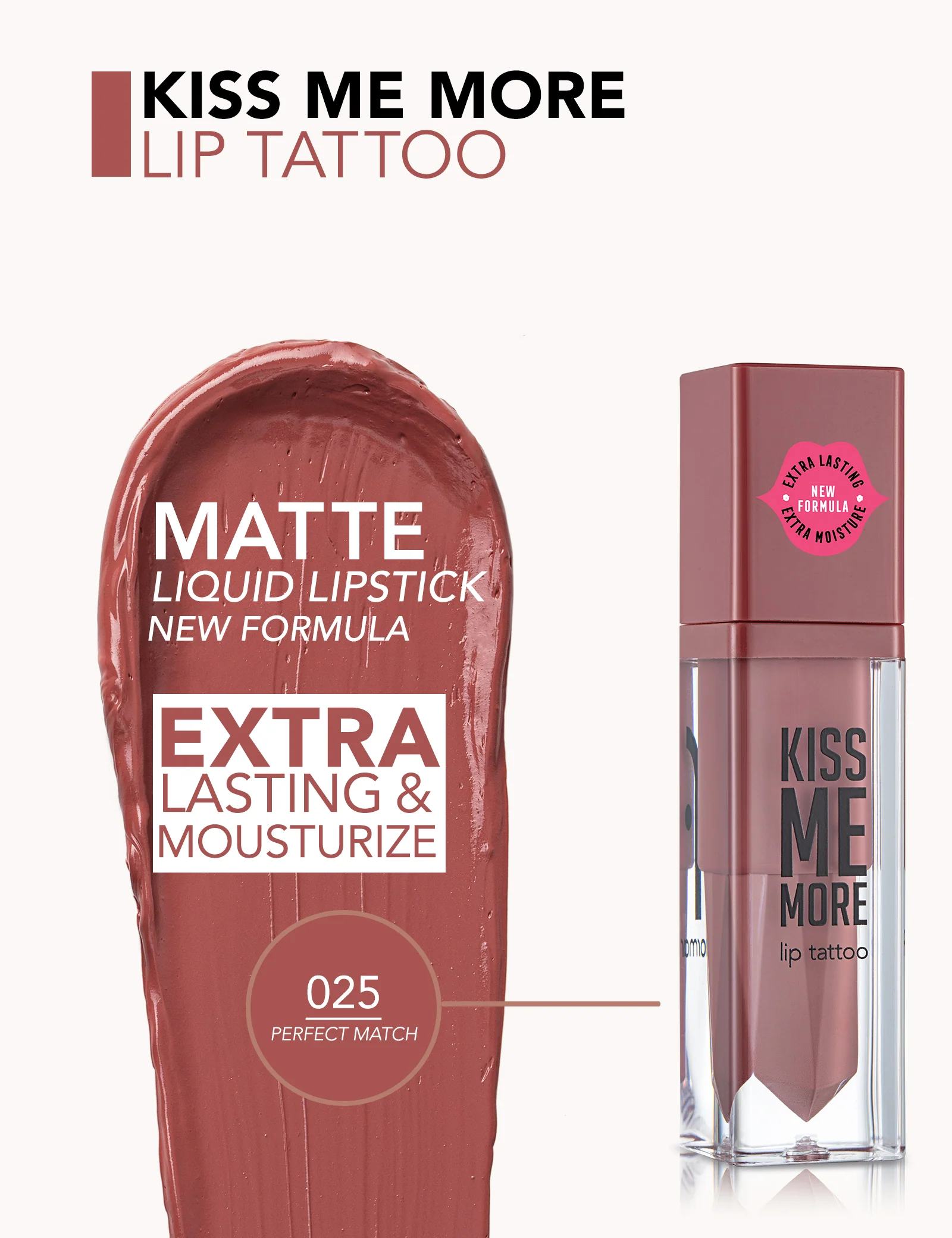 Flormar Kiss Me More Lip Tattoo 25 Perfect Match - Image 4
