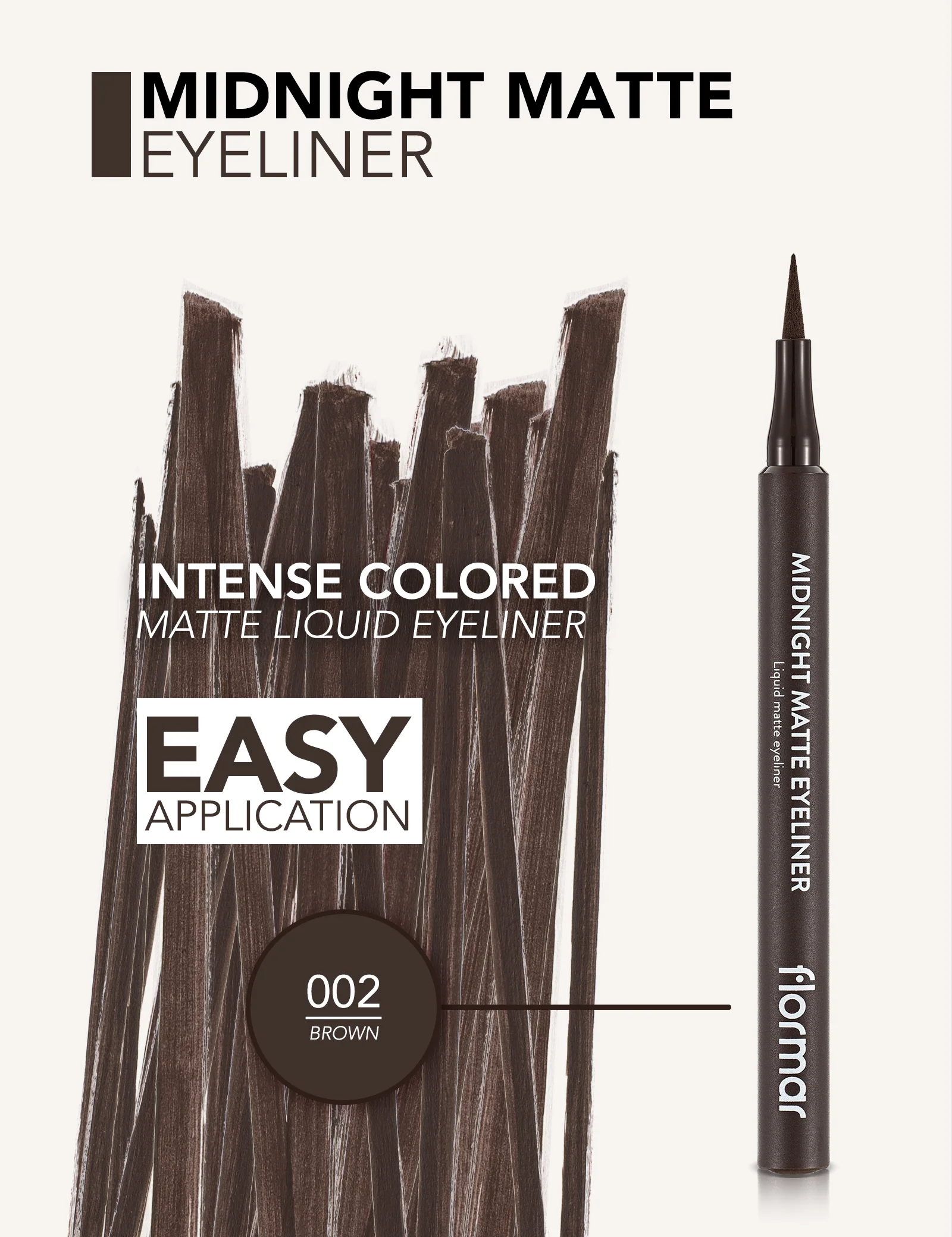 Flormar Midnight Matte Eyeliner 02 Brown - Image 5