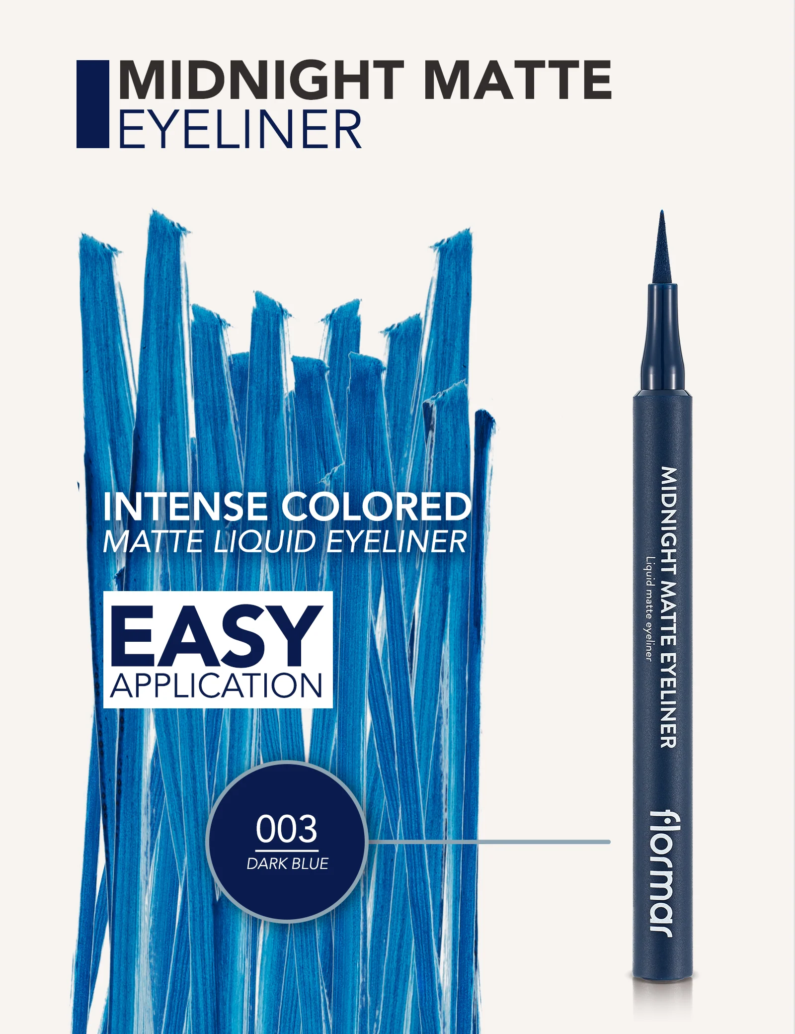 Flormar Midnight Matte Eyeliner 03 Dark Blue - Image 5