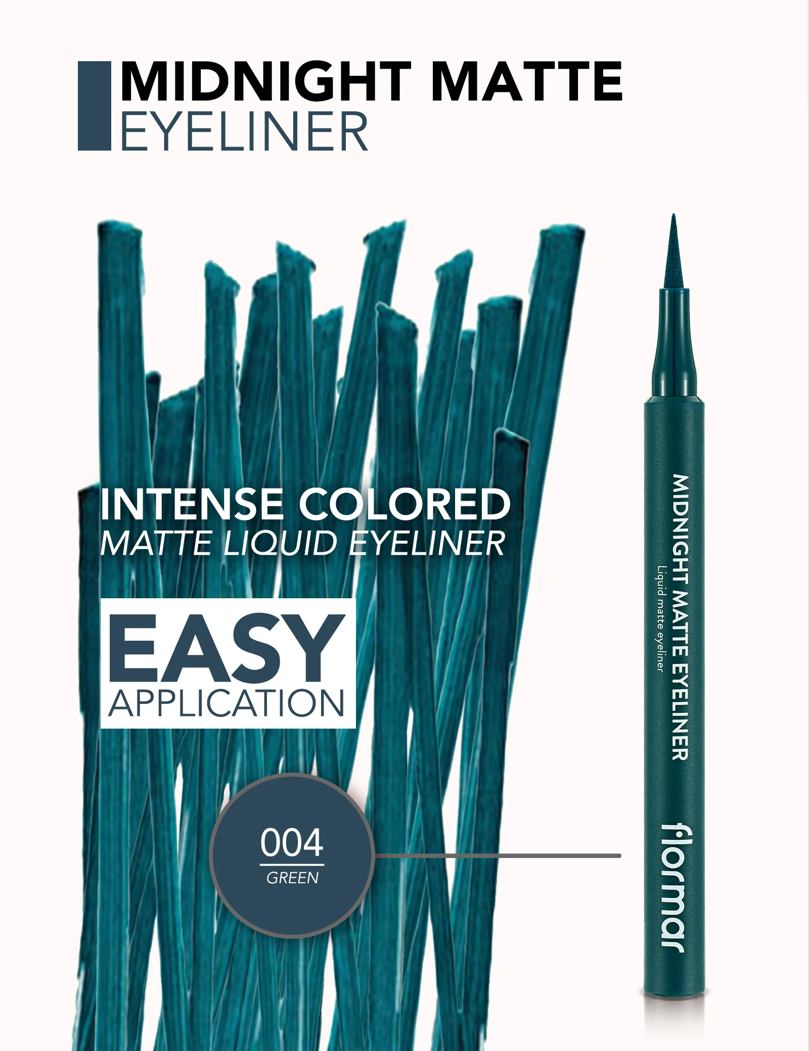 Flormar Midnight Matte Eyeliner 04 Green - Image 5