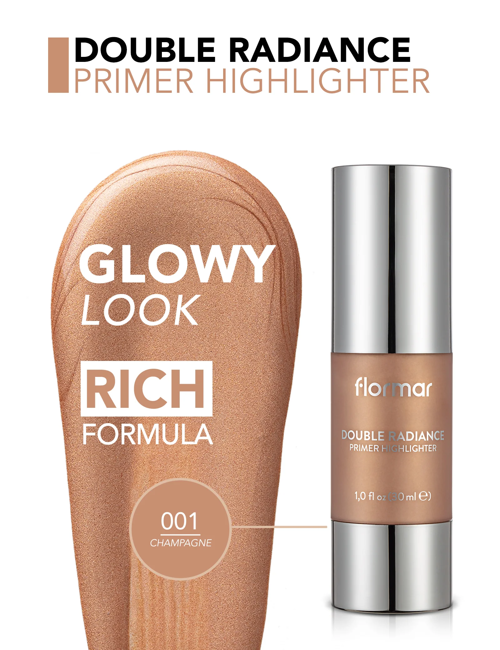 Flormar Reborn Double Radiance Primer&Highlighter - Image 4