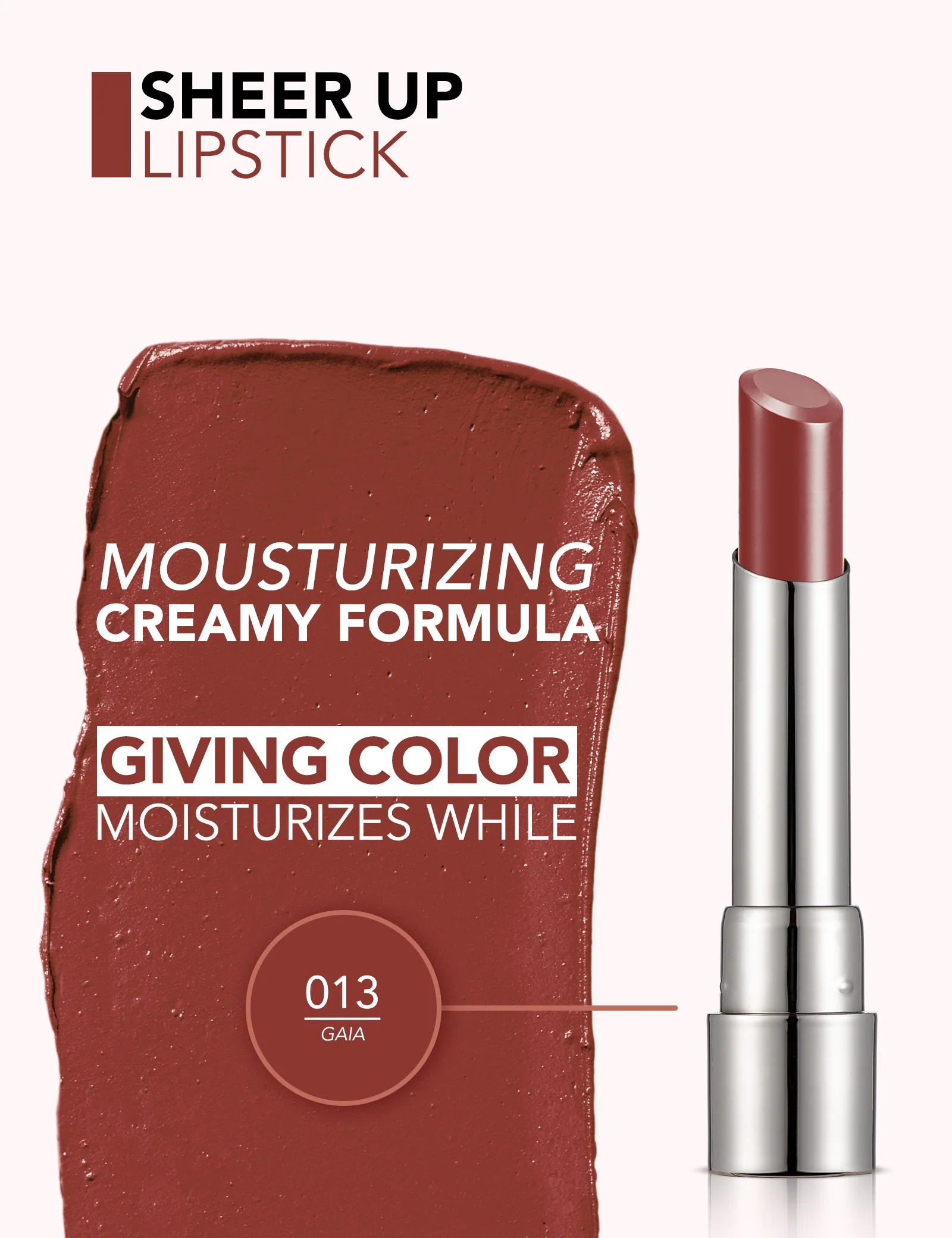 Flormar Sheer Up Lipstick 013 Gaia - New - Image 4