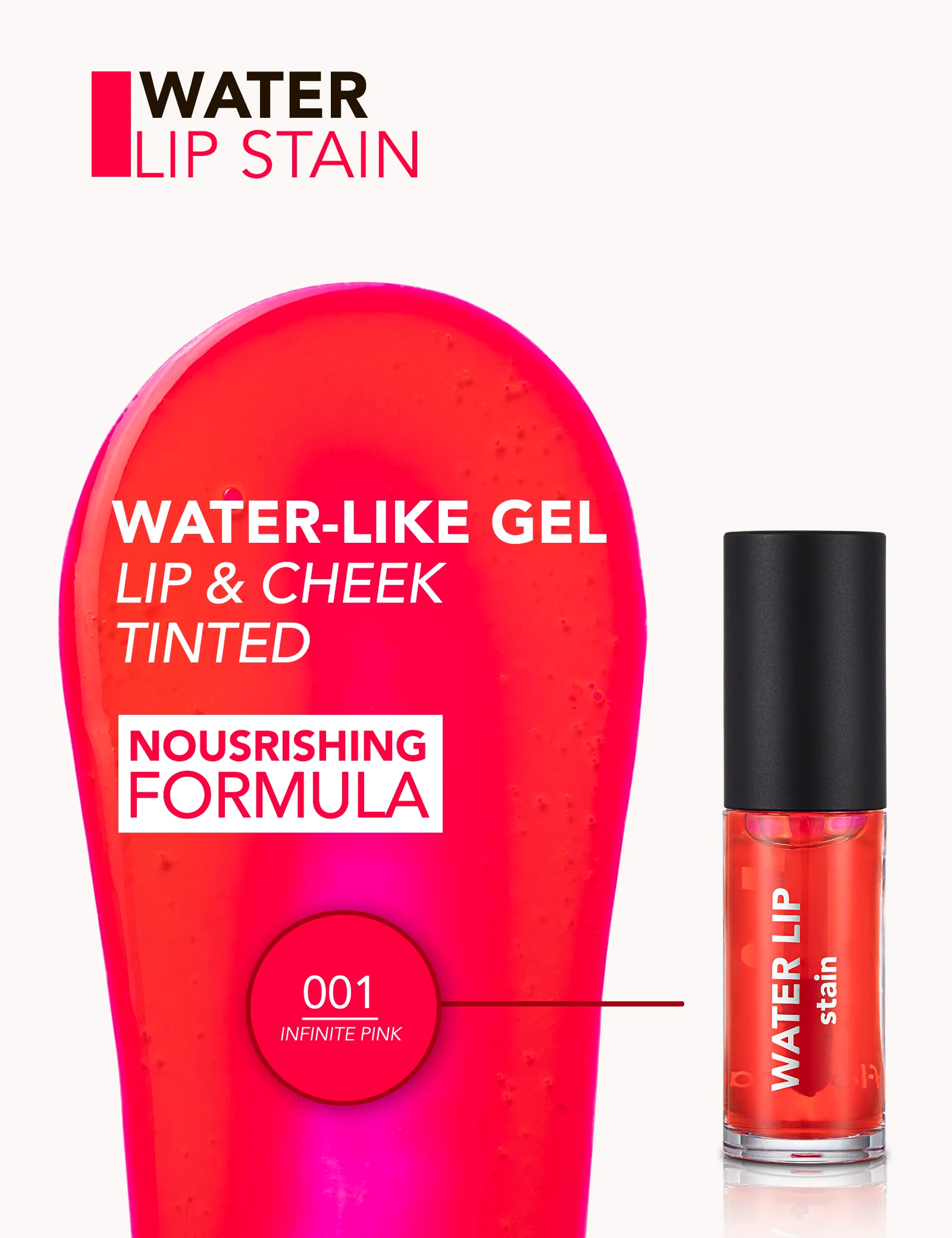 Flormar Water Lip Stain 001 Infinite Pink - Image 5