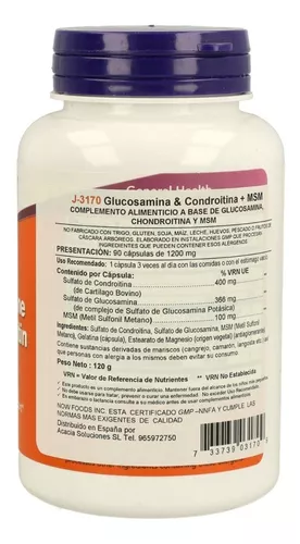 Gluocosamina e condroitina com MSM (60 caps) | Now Foods - Image 2