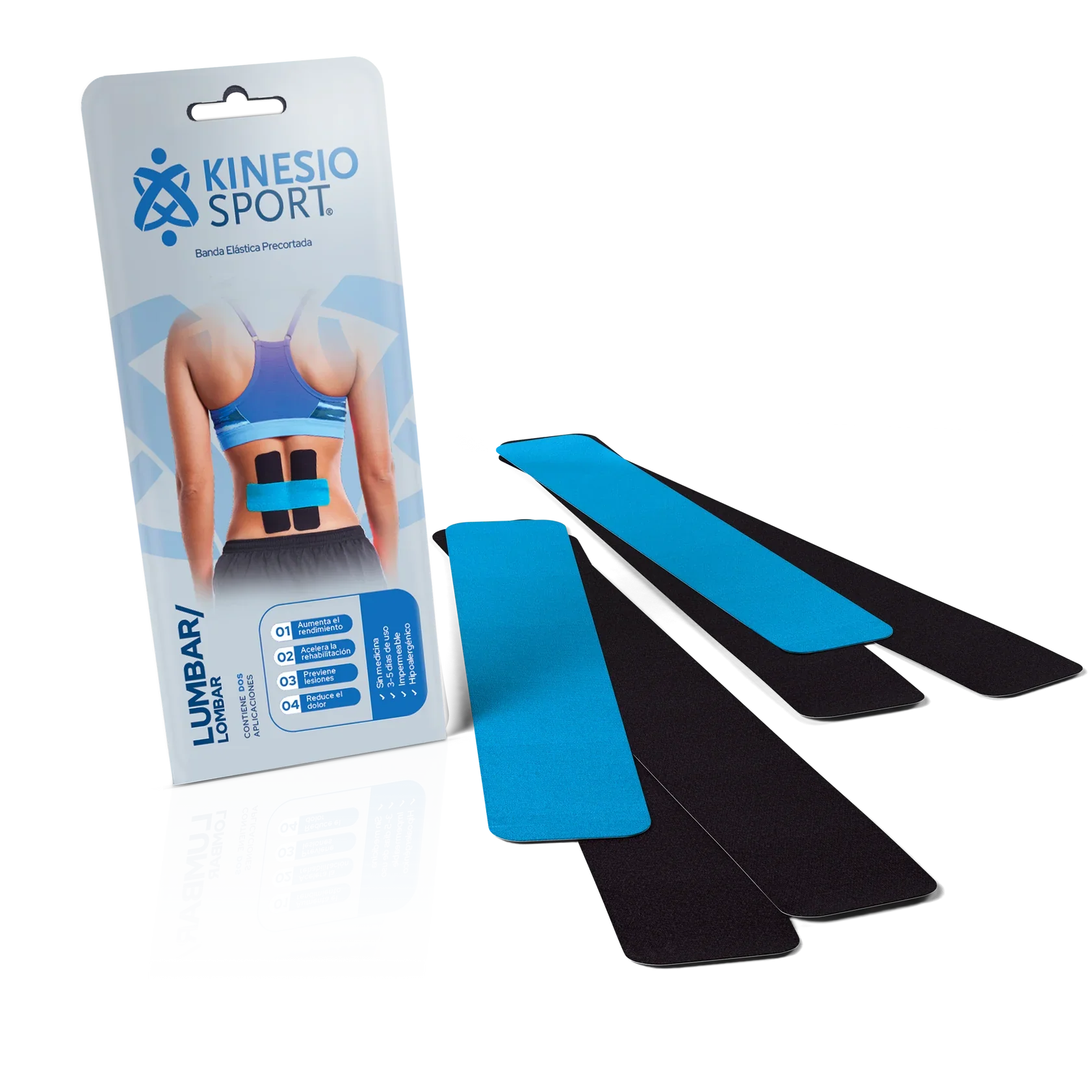 KinesioSport Banda Lombar 25cm x 2 unidades + 30cm x 4 unidades - Image 2