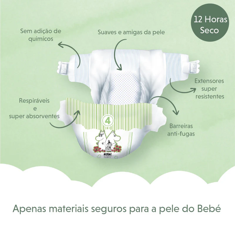 Muumi Baby Big Pack Fraldas Cuecas T4 7-14 Kg 69 un - Image 2