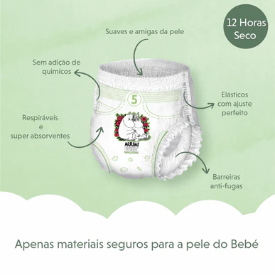 Muumi Baby Fraldas Cuecas T5 10-15 Kg 38 un - Image 2