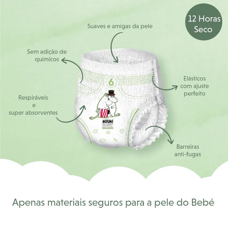 Muumi Baby Fraldas Cuecas T6 12-20 Kg 36 un - Image 2