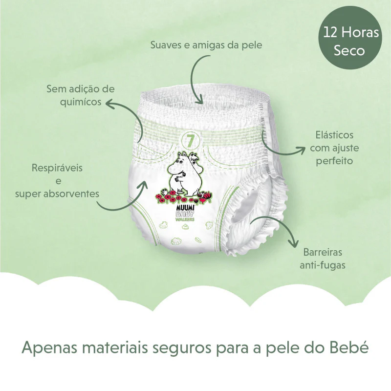 Muumi Baby Fraldas Cuecas T7 16-26 Kg 34 un - Image 2