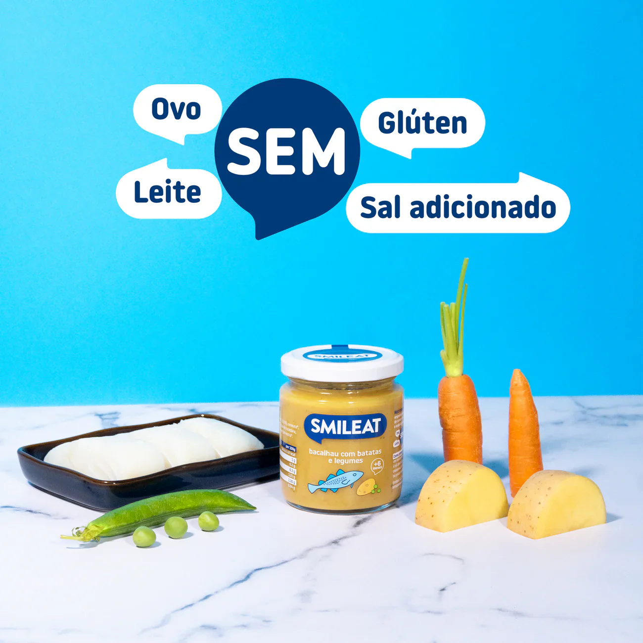 Smileat - Frasco de Legumes, Batata e Bacalhau +6m 230g - Image 2