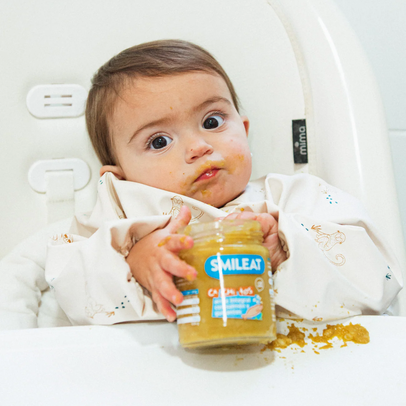 Smileat - Frasco de PE-DA-CI-NHOS Arroz Integral com Salmão e Ervilhas +10m 230 g - Image 2