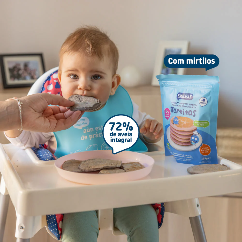 Smileat - Mix de Cereais Integrais e Mirtilo para Panquecas +8m 125g - Image 2