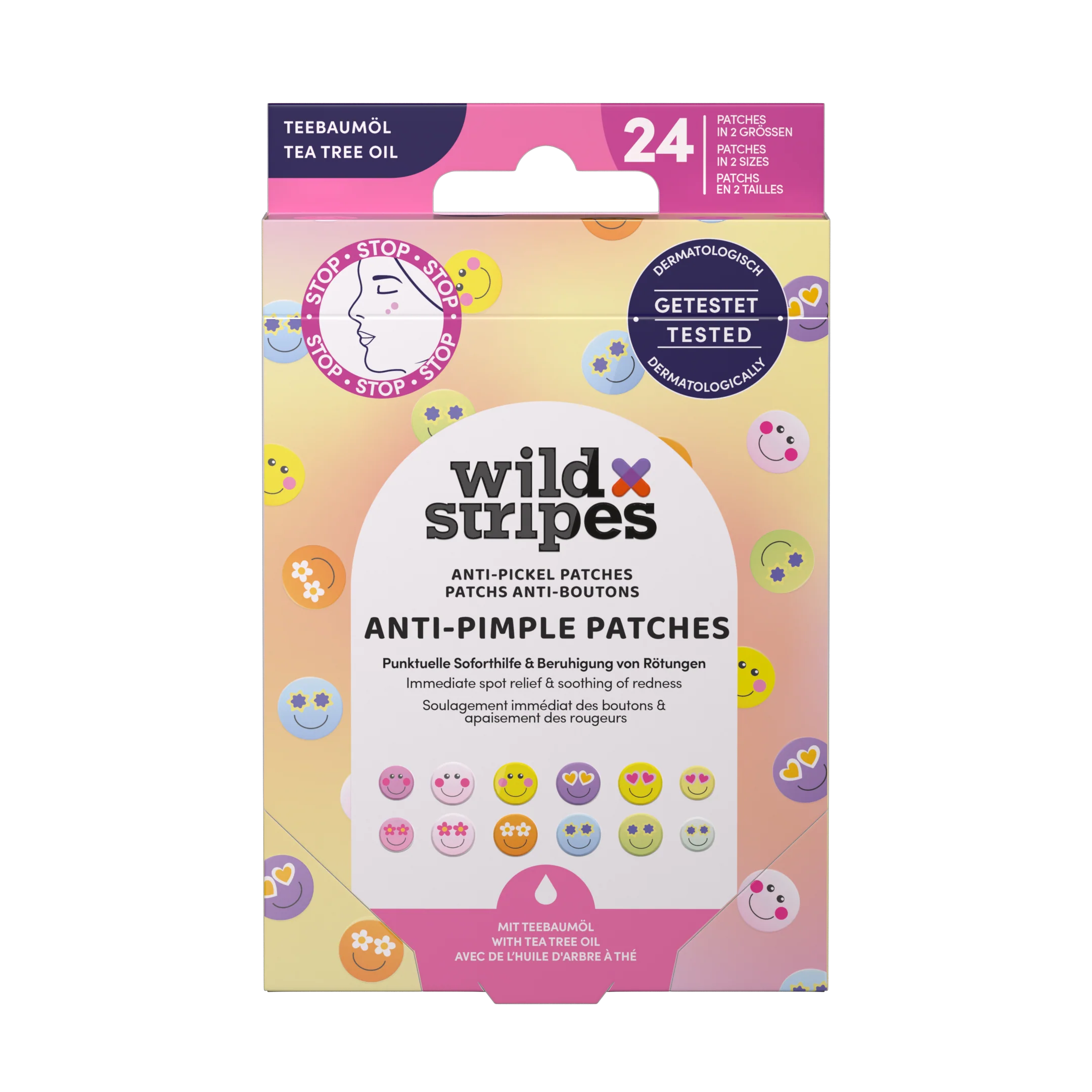 WILD STRIPES PIMPLE PATCHES SMILE X24 - Image 2